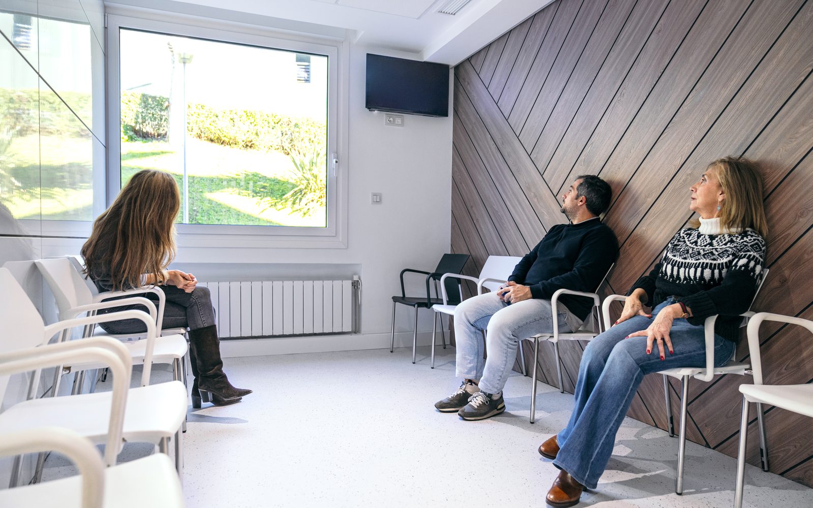 Waiting room in a medical practice